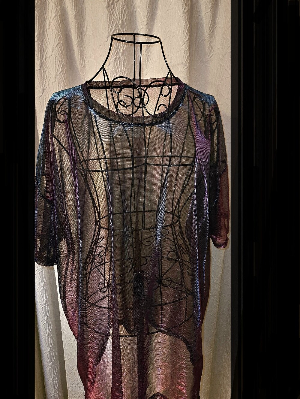 SHEIN Curve Iridescent Blue & Magenta Knit Top - Picture 5 of 9